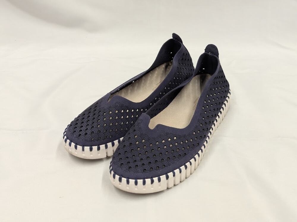 Ilse Jacobsen Slip On Shoes Women's Size 39 US 9 Navy Dark Blue Comfort Flats